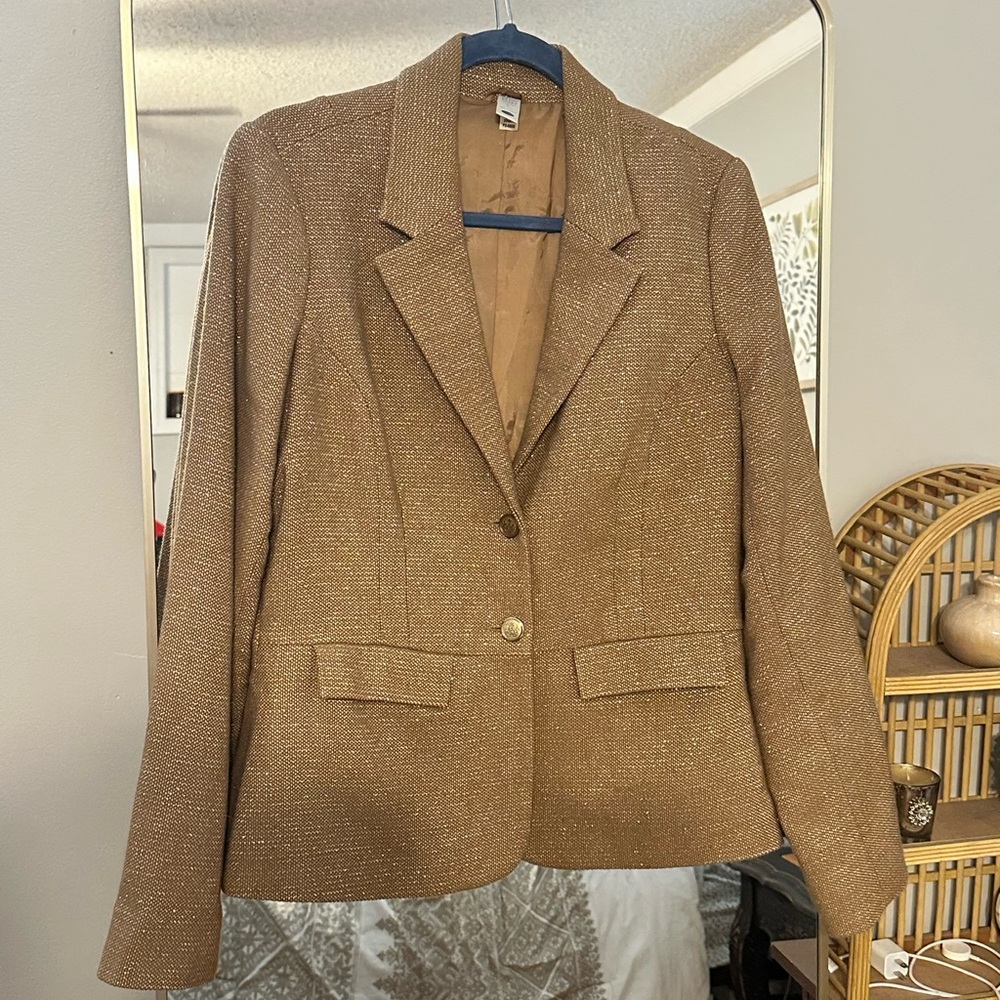 EUC Women's Brown Shimmery Blazer Jacket
